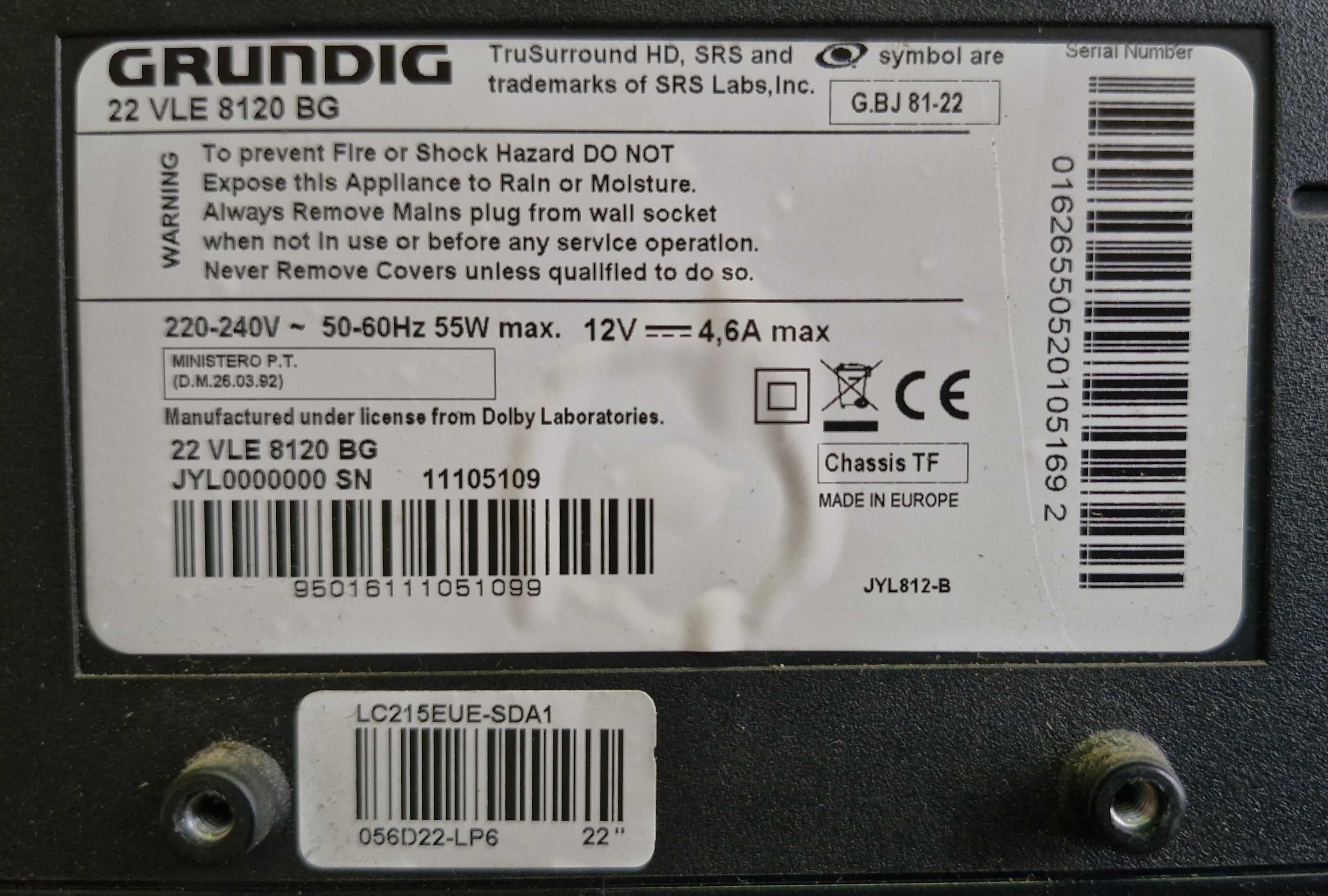 телевізор "22" Grundig 22 VLE 8120 BG