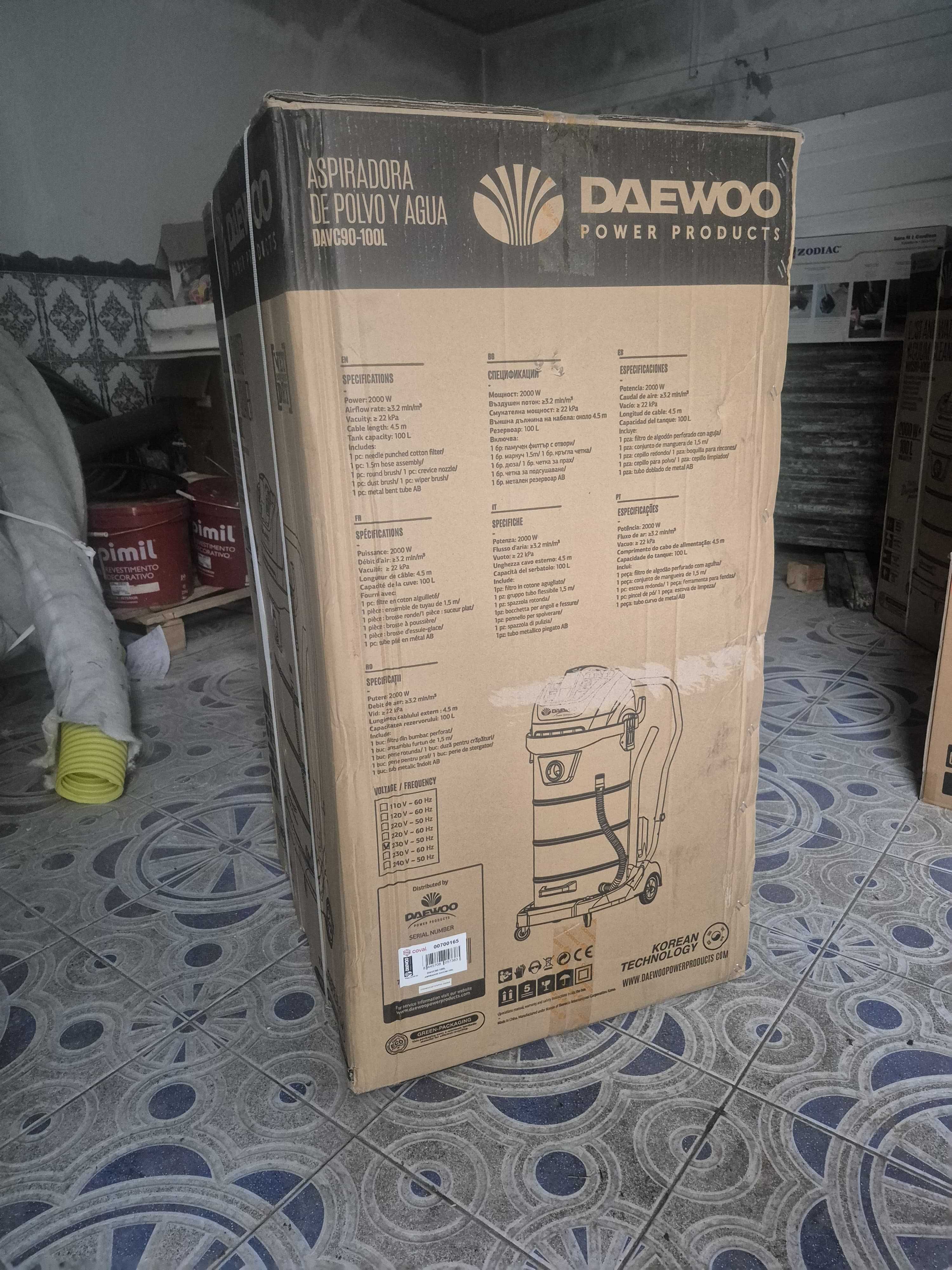 Aspirador Industrial Daewoo DAVC 90-100L - Novo!