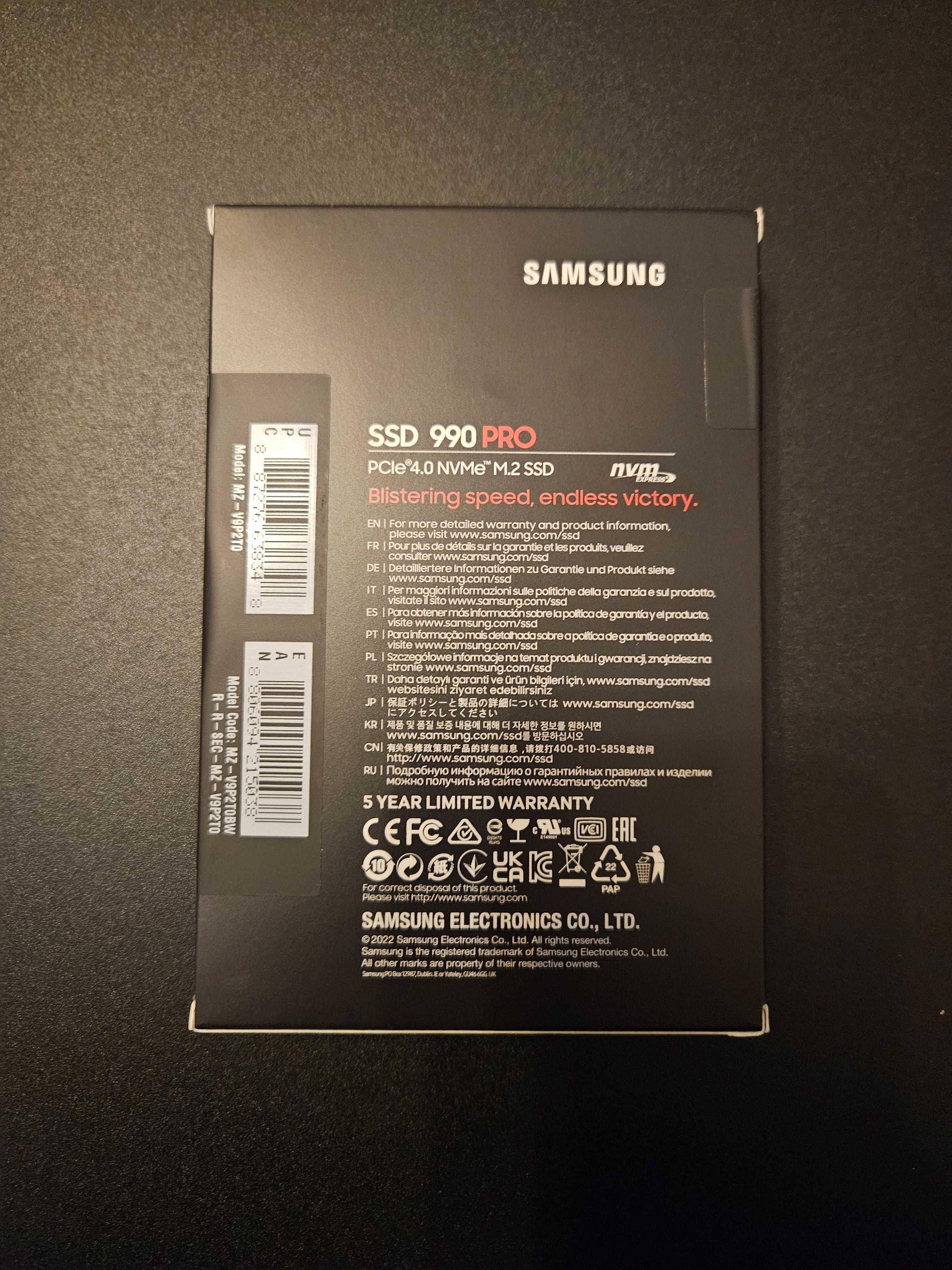 Dysk 990 PRO PCle 4.0 NVMe™ M.2 SSD 2TB PLOMBY