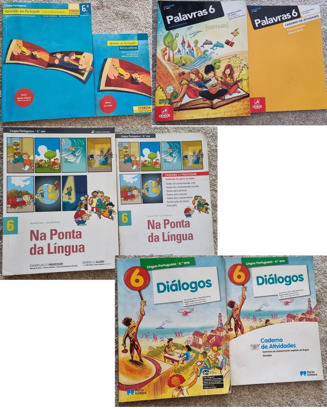 Manuais de Português e História 5 e 6 ano