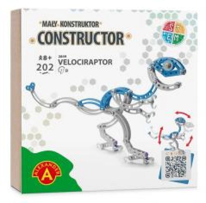 Mały Konstruktor - Velociraptor ALEX pudełko,186x184 mm