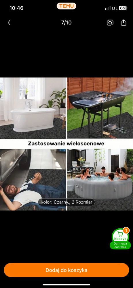Podkład pod basen jacuzzi kolo, kwadrat filc JAKOŚĆ