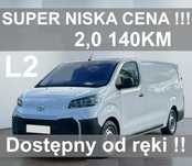 Toyota ProAce  3-os. L2 144KM Czujniki park. Dostępny od ręki ! Super Cena 1376 zł
