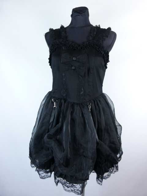 Living Dead Souls Lolita goth punk sukienka mini / M