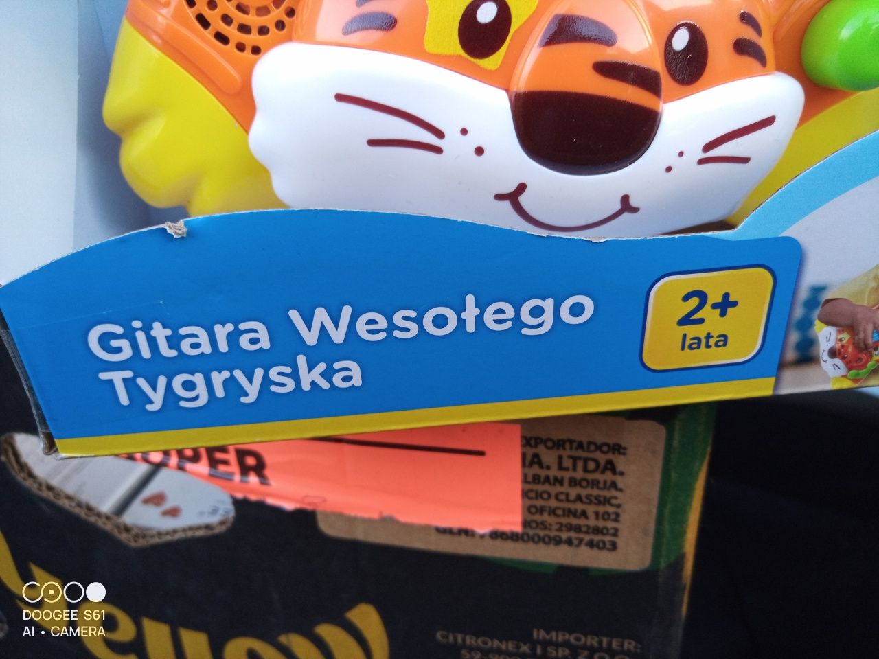 Nowa gitara wesołego tygryska  dla dziecka v tech