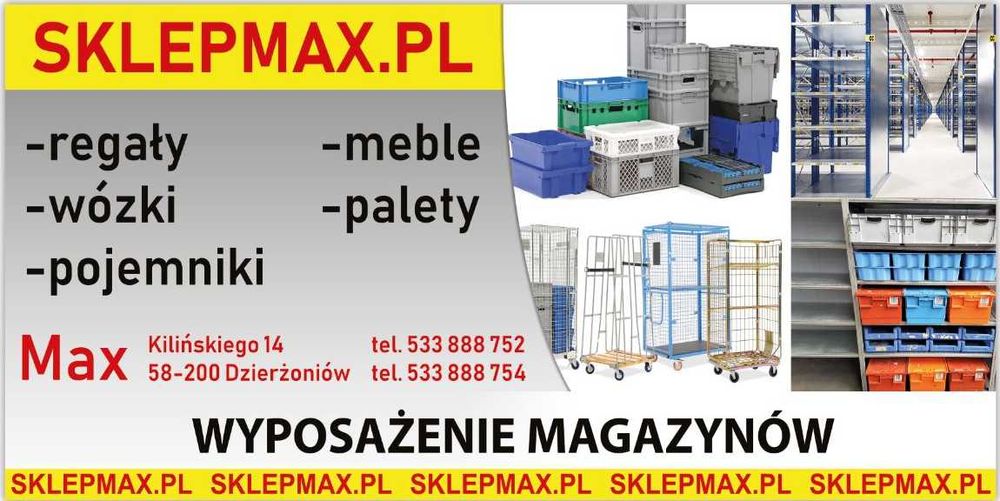 REGAŁ Magazynowy Firmowy Metalowy Półkowy Garażowy Warsztatowy gł.60cm