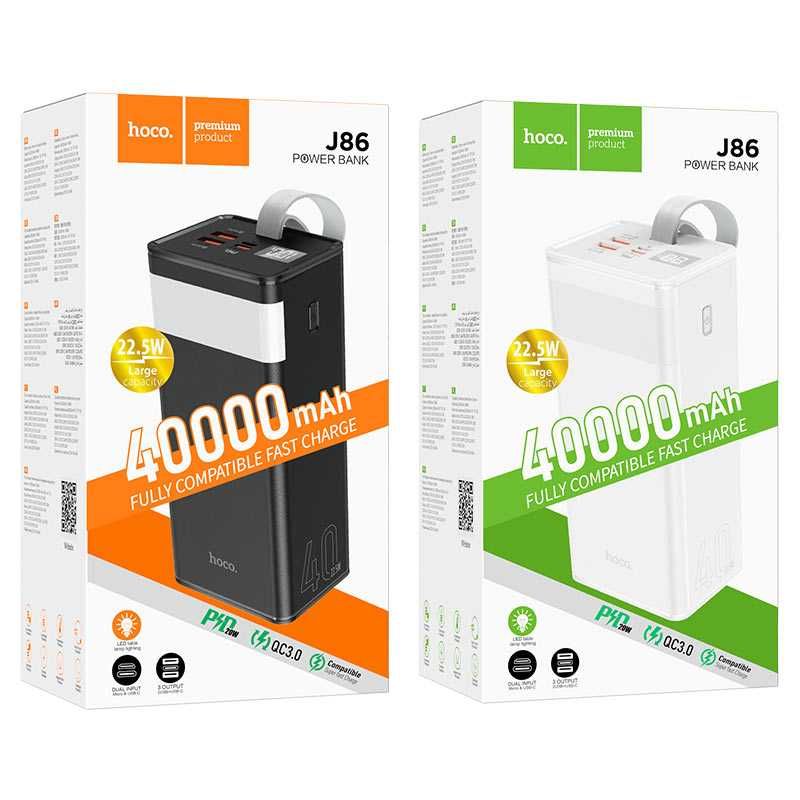 ТОП! HOCO 40000mAh 22.5w J86 Power Bank; Повербанк xiaomi baseus redmi