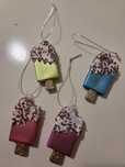 Ozdoby choinkowe letnie summer party babki choinkowe 4 szt. lody na pa