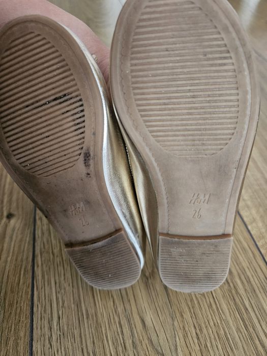 Baleriny, h&m złote rozmiar 26
