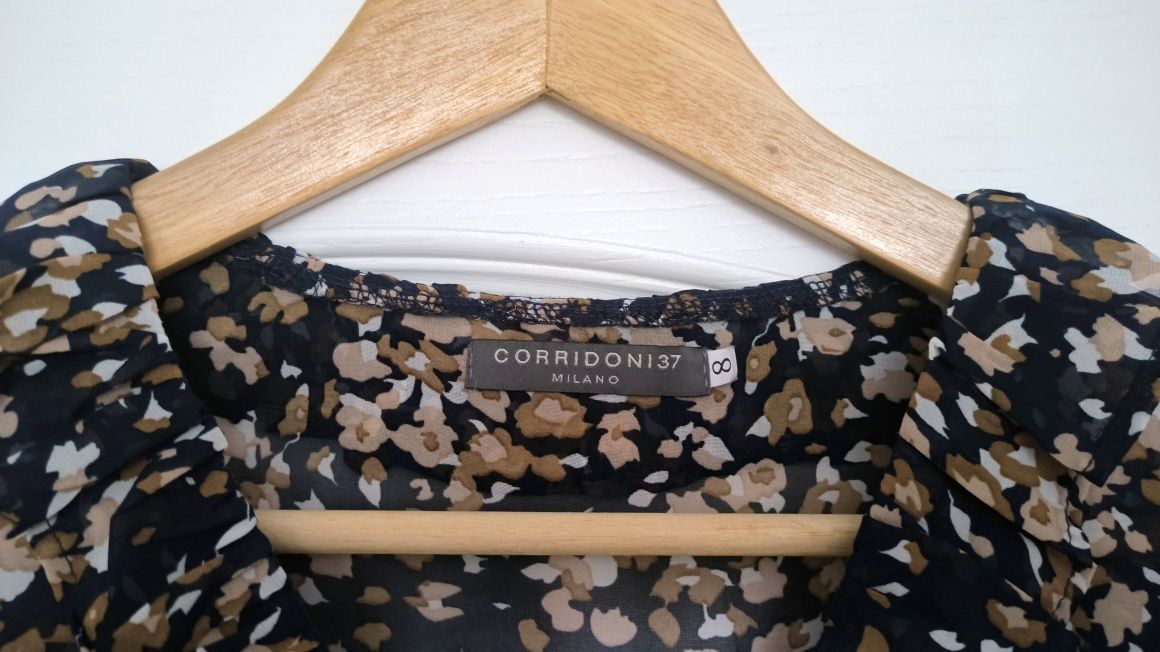 Śliczna włoska zwiewna sukienka maxi, Milano, S (36) / XS (34)