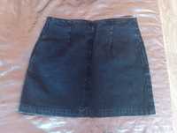 Mini czarna jeans M L damska klasyczna