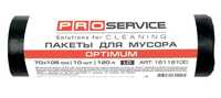 PRO Пакеты для мусора п/э 70*105 черный ЛД 120л/10шт. OPTIMUM