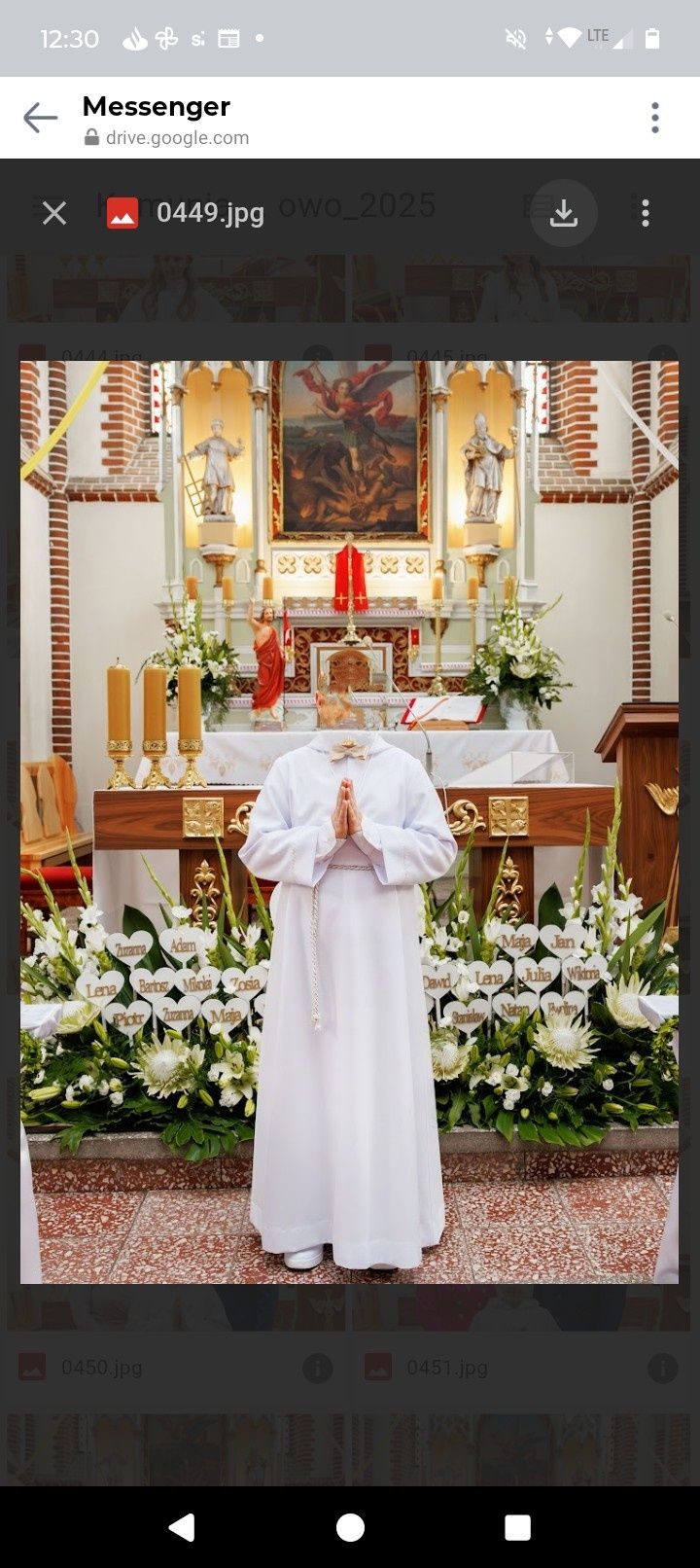 Alba komunijna chłopięca duża 158