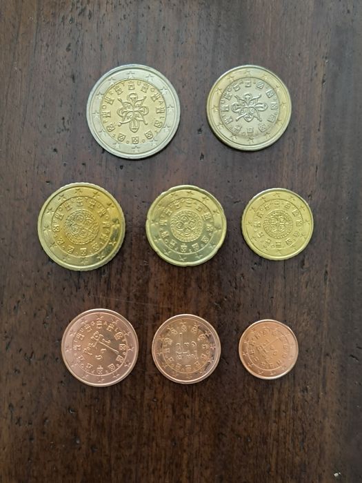 Moedas Euro Portugal 2002 série completa (não circuladas)