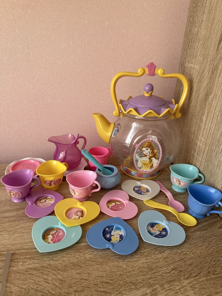 Дисней Disney посуда для кукол в чайнике