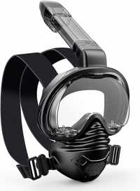 Maska do nurkowania, pełna maska  L/ XL czarna