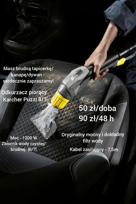 Wypożyczenie odkurzacza piorącego Karcher Puzzi 8.1 Lublin