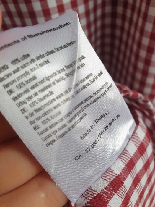 Koszula męska burgundowa w kratę kratkę Bertoni M