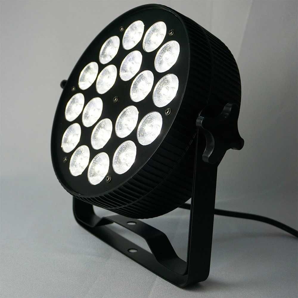 Oświetlenie Sceniczne LED HEX PAR – 18x18W, RGBWA+UV, DMX512 NIE WASH