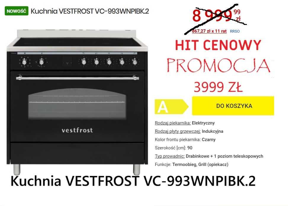 kuchnia indukcyjno elektryczma 90 cm wzor smeg