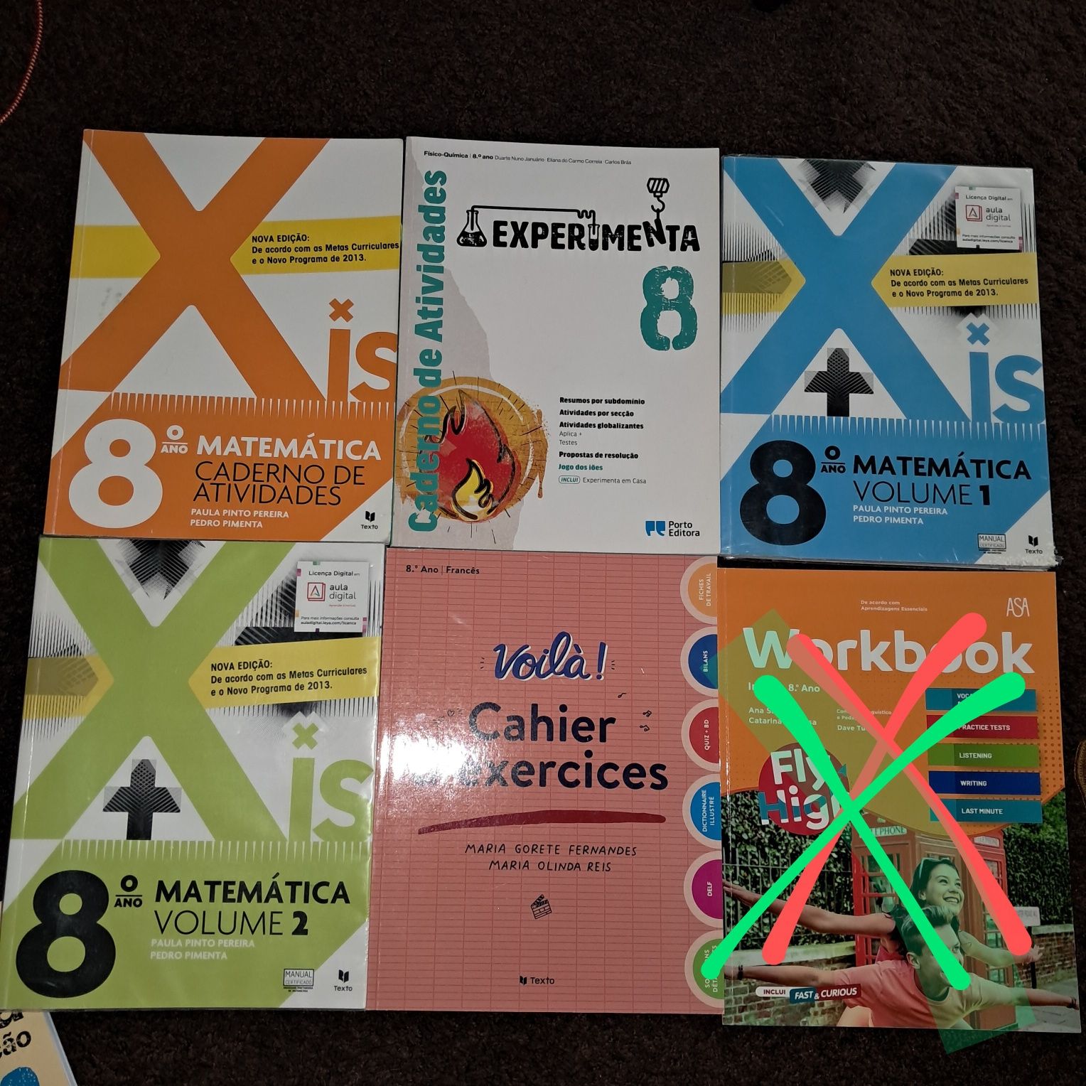 Manuais e Caderno Exercícios 8 ano