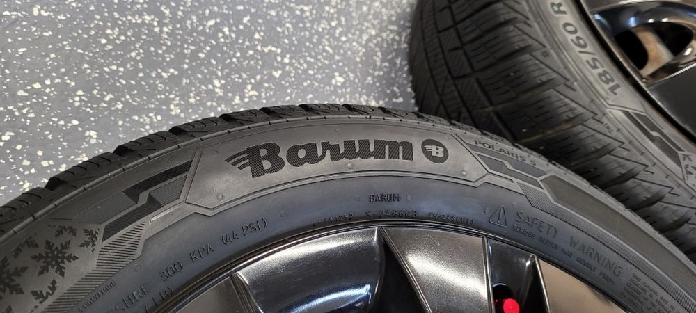 Диски R14 5*100 шини 185-60-R14 BARUM Polaris 5 колеса Зима з Німеччин