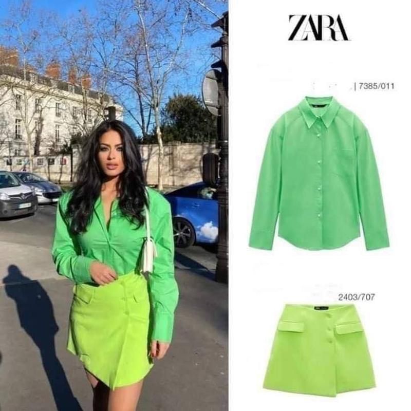 Новая, котоновая рубашка Zara, текущая коллекция