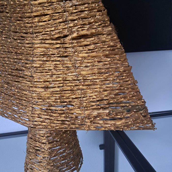 Choinka pleciona złora z brokatem