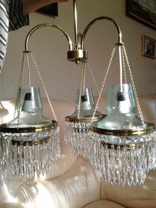 Люстра хрустальная Чехия без деффектов чистая