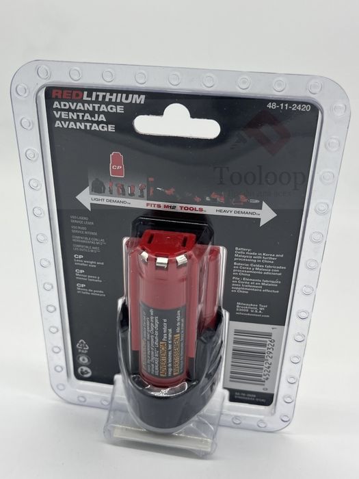 Milwaukee аккуумуляторная батарея M12 2.0 АЧ (48-11-2420)\Вналичии!!!