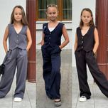 Шкільний костюм для дівчинки жилет  і брюки 122 128 134 140 146 152