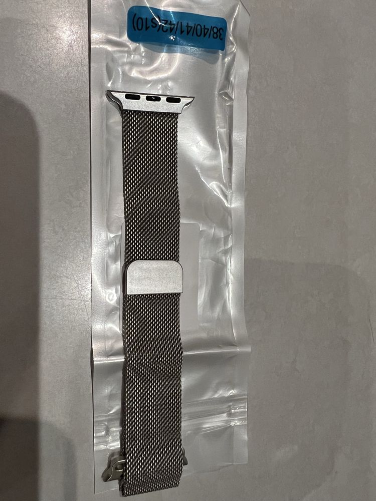 Bransoletka pasek srebrny do Apple watch 9 s/m