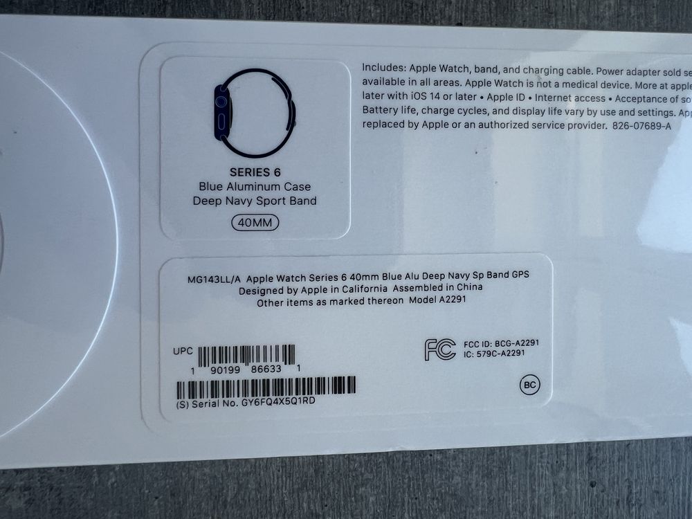 Apple watch series 6. 40m. Нові. Запаковані. Blue. Гарантія