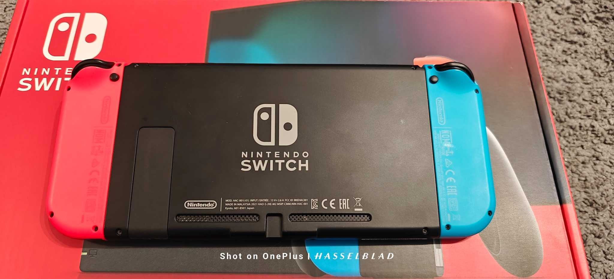 Nintendo Switch V2 + Ring Fit + Switch Sports + 3 gry + micro SD 64gb