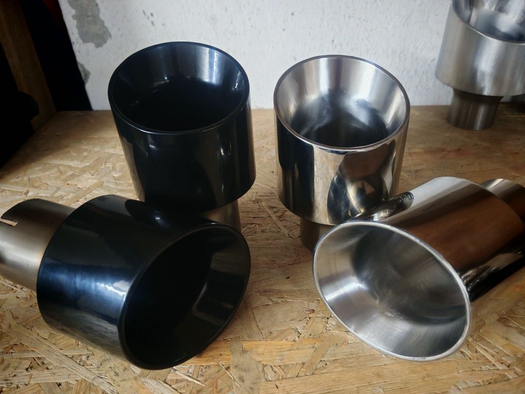 Końcówki wydechu stal nierdzewna tłoczone custom 101, 114 129mm