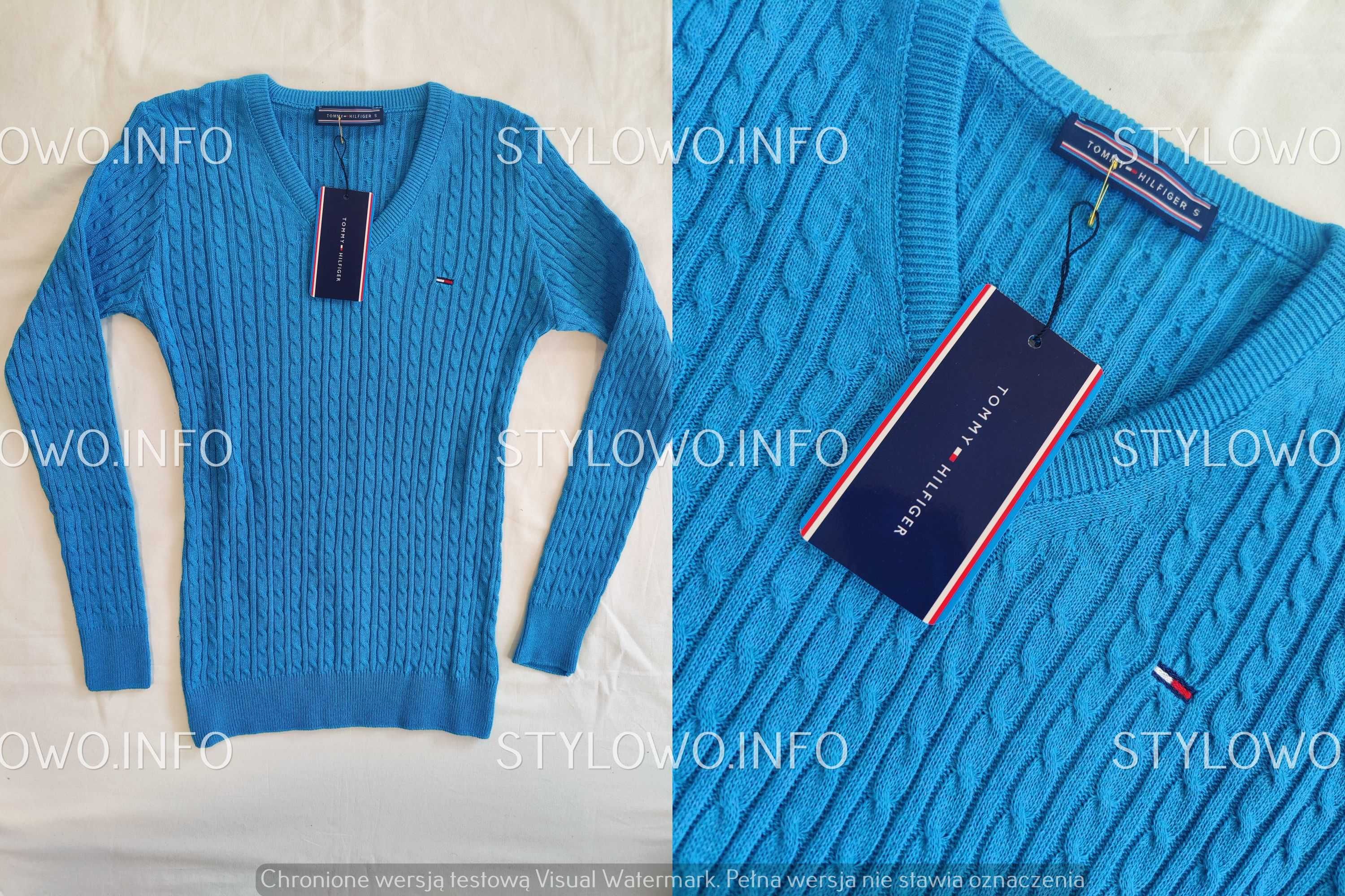 Sweter damski Tommy Hilfiger nowość warkocz sweterek swetry S-XXL