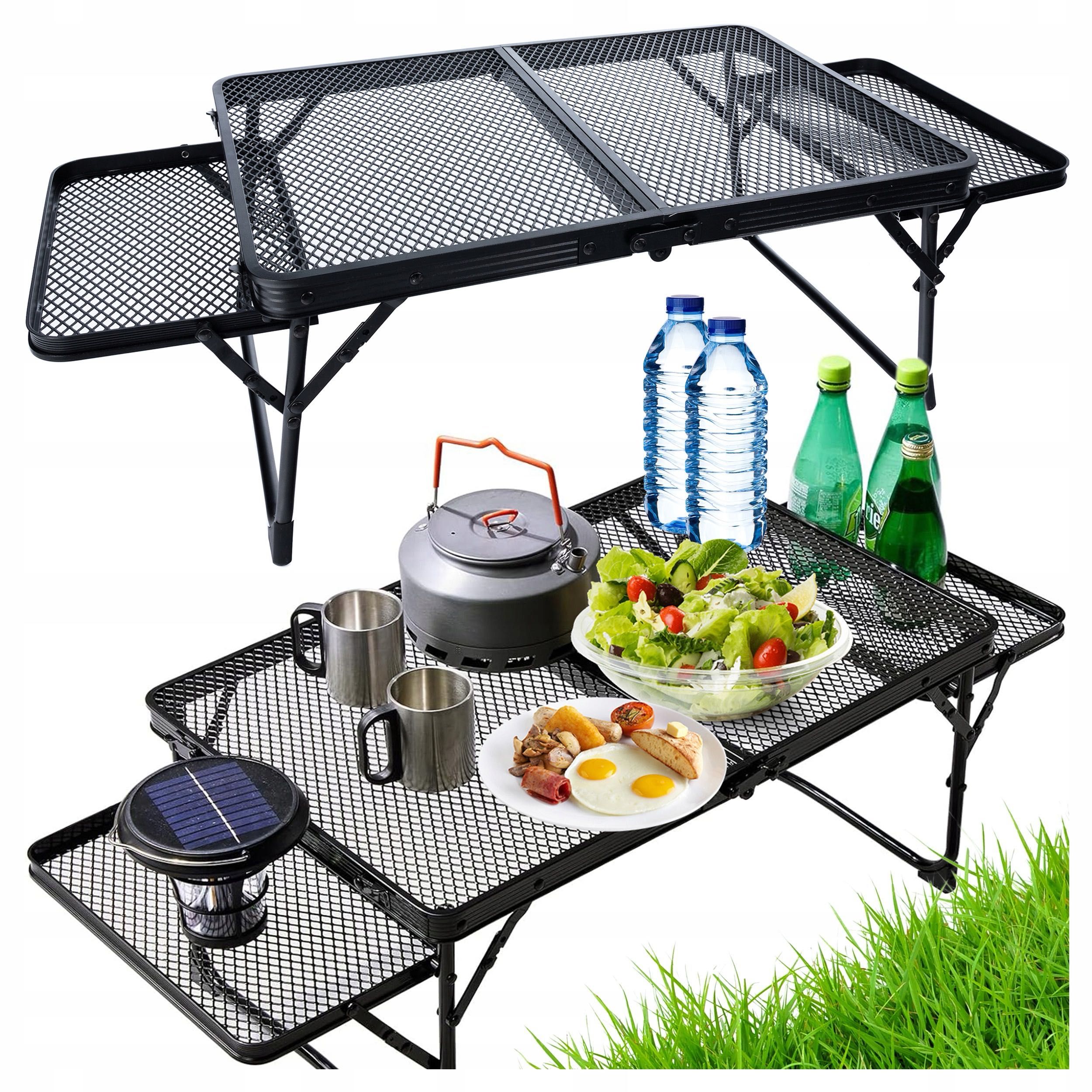 Stolik Turystyczny Biwakowy Kempingowy Aluminiowy 60x40cm Kamper NOWY