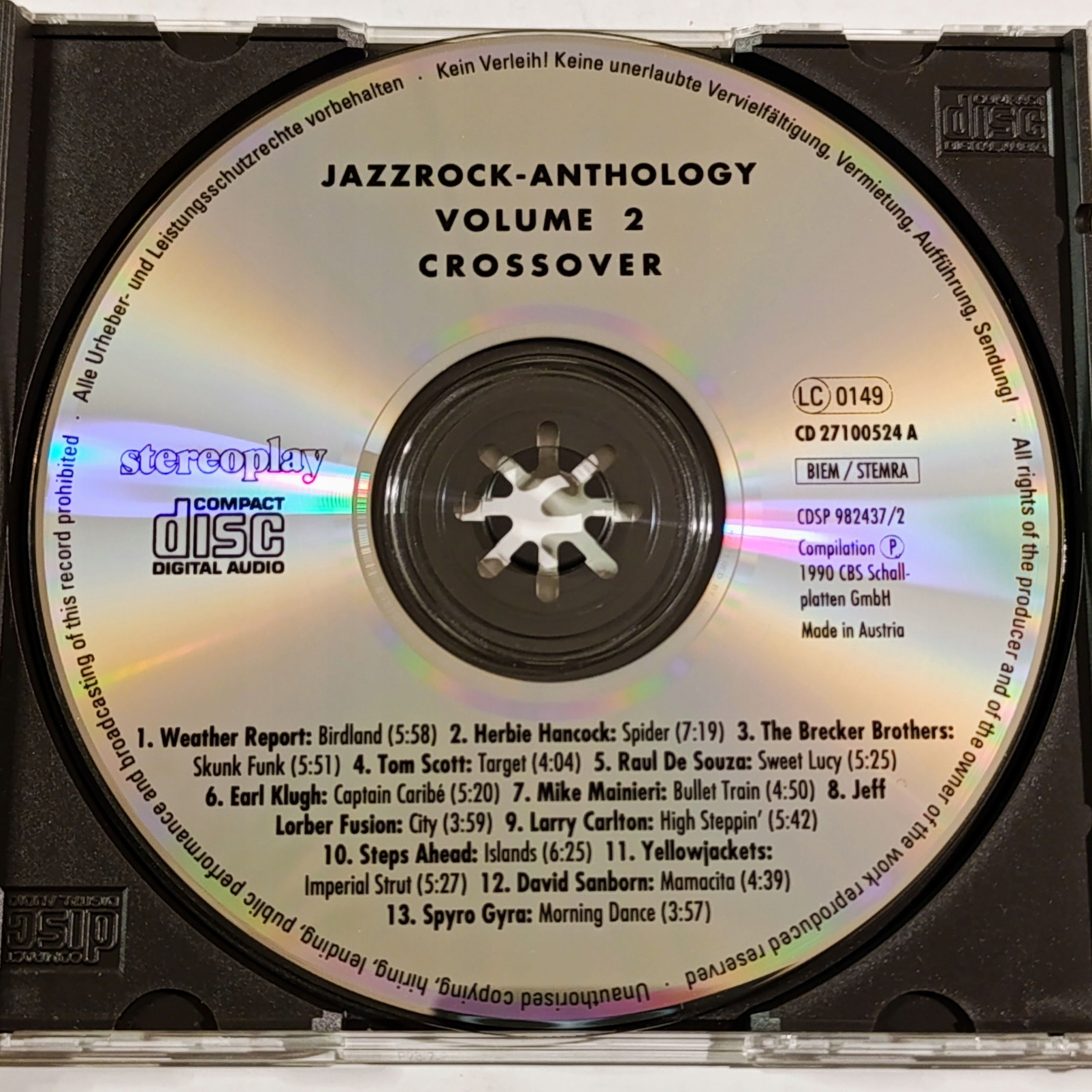 VA- Jazzrock Anthology Volume 2 Crossover - CD -- 5539