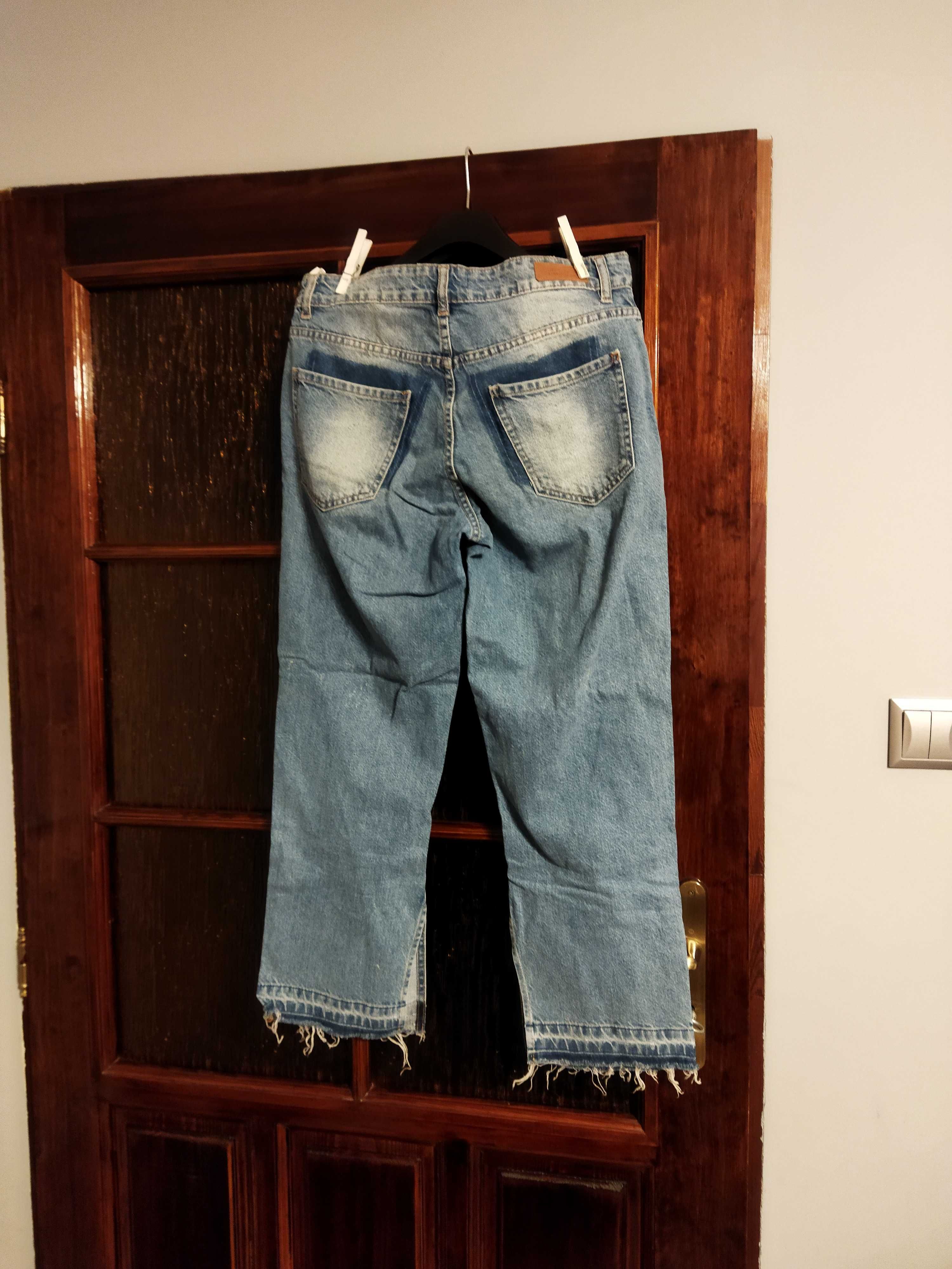 Spodnie 36 pull &bear damskie dżinsy jeans j.nowe dziury grube solidne