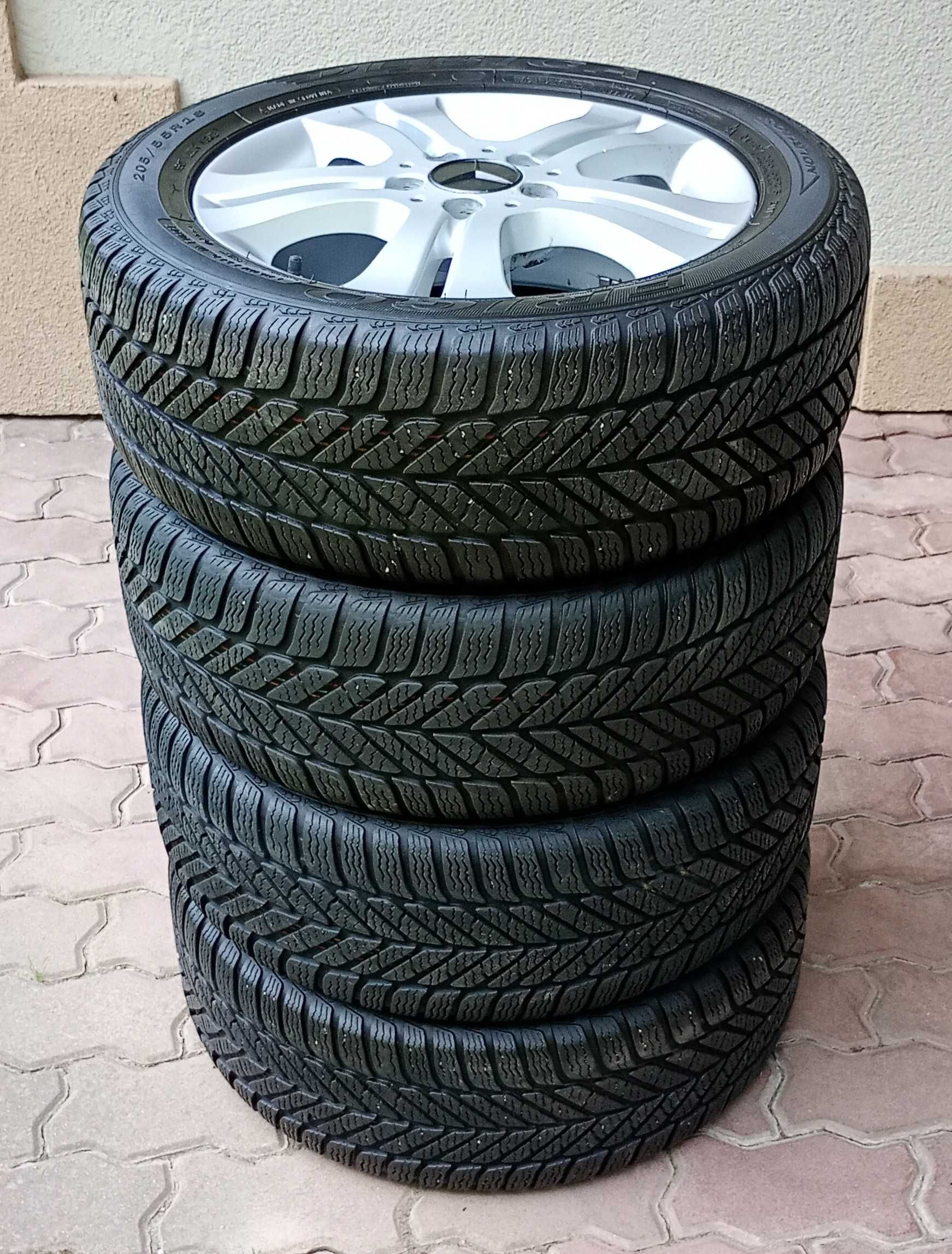 Koła Alufelgi 16'' 5x112 Opony zimowe 205/55/16 Mercedes W169 W245