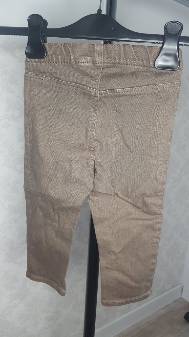 Spodnie getry H&M 86 brązowe rurki  12-18 m