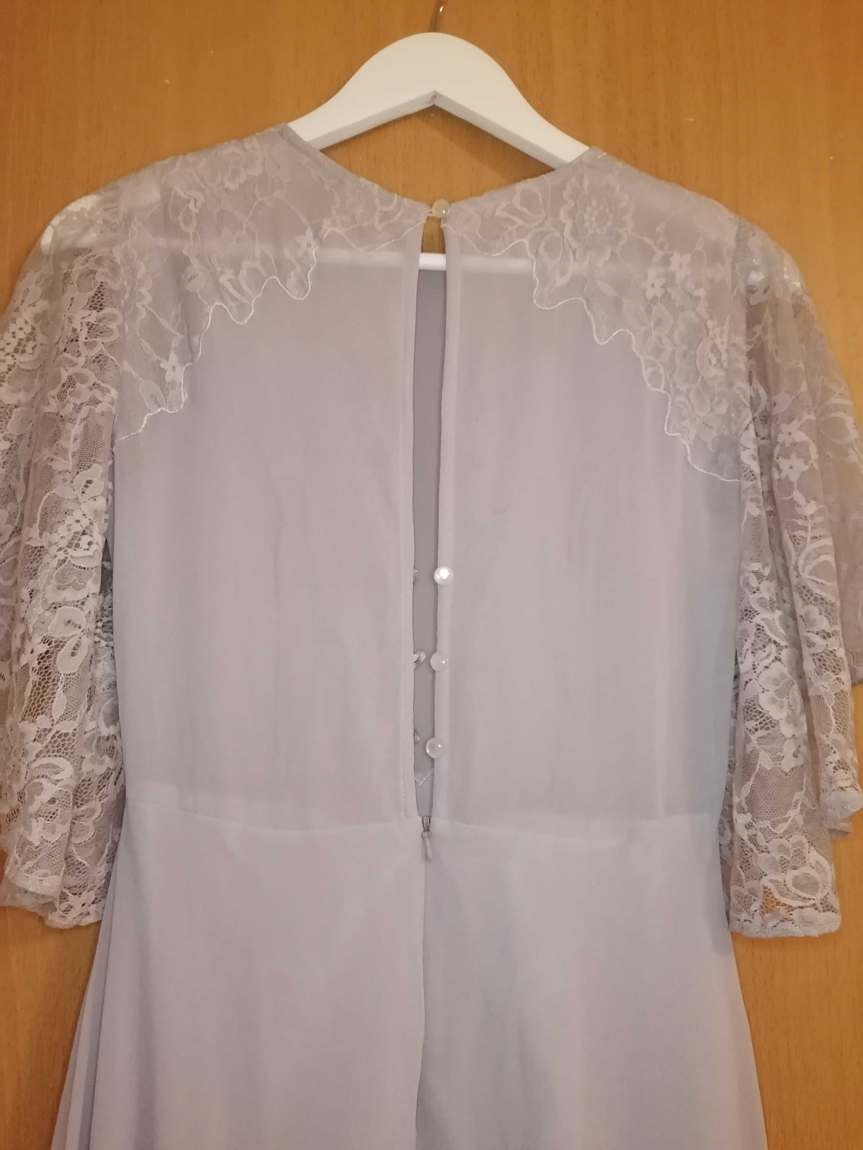 Elegancka sukienka midi kolor liliowy Asos