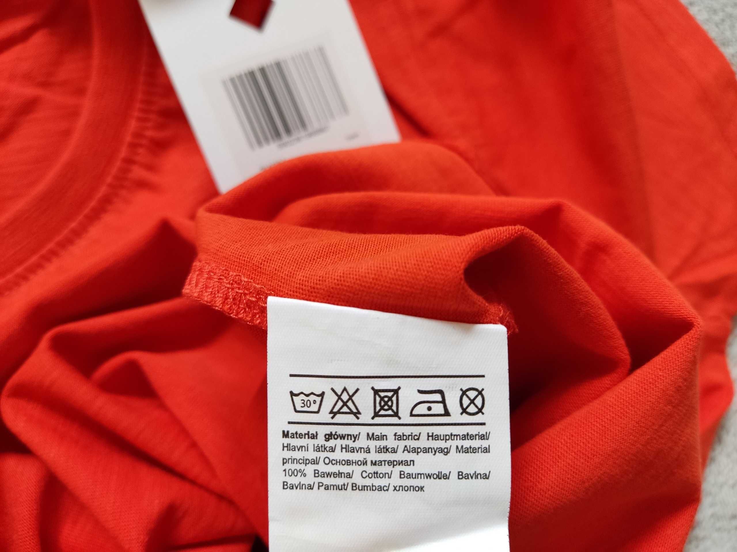 T-shirt r.146 pomarańczowy koszulka lato NOWY