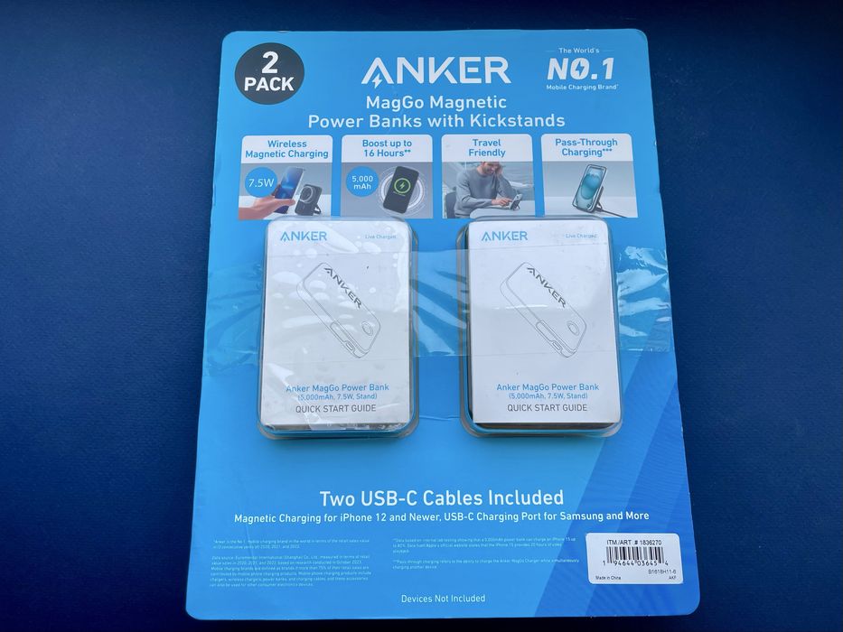 Павербанк Anker MagGo Magnetic Power Bank 5000 7.5w Stand Usb-C Port