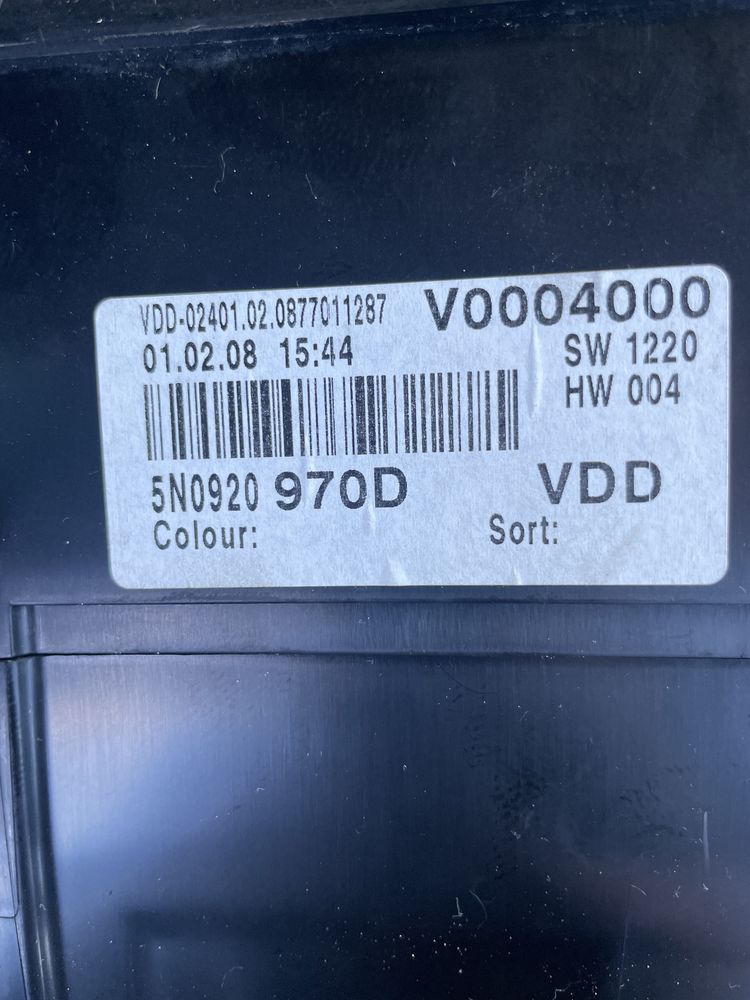 Панель приладів щиток приборів Volkswagen Tiguan 5N 2.0 TDI 5n0920970d