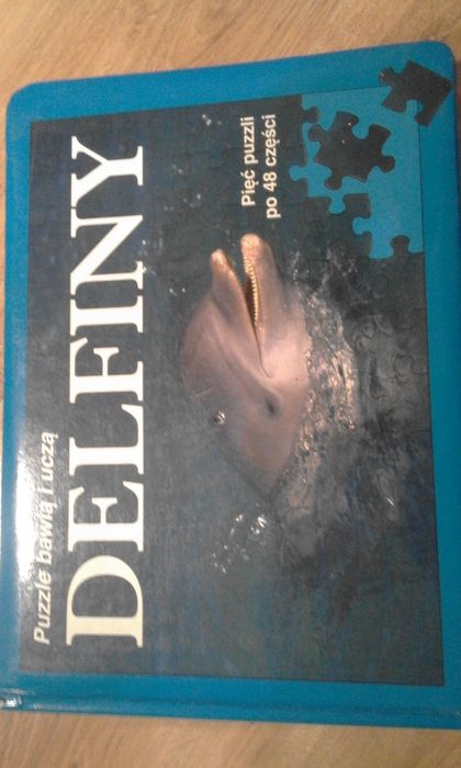 Puzzle Delfiny, 5 układanek, gra planszowa