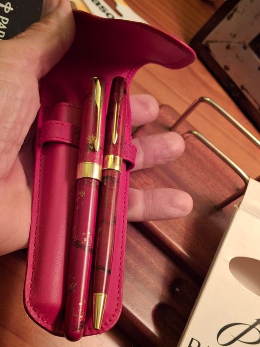 Canetas Parker red laca made in France