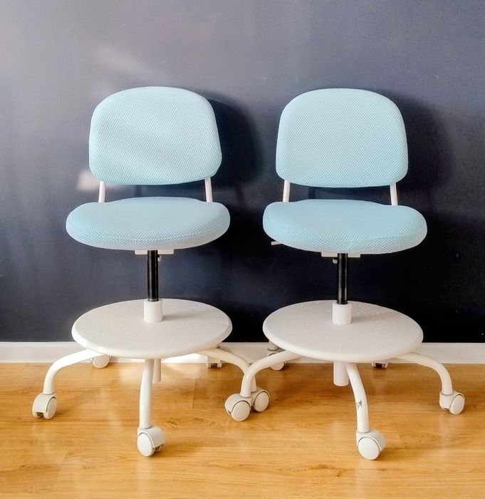 Krzesło biurowe dziecięce miętowe Vimund IKEA do biurka dla dzieci