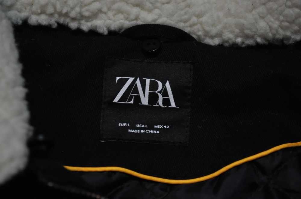 ZARA L  męska jeansowa bluza ocieplana kurtka  p1