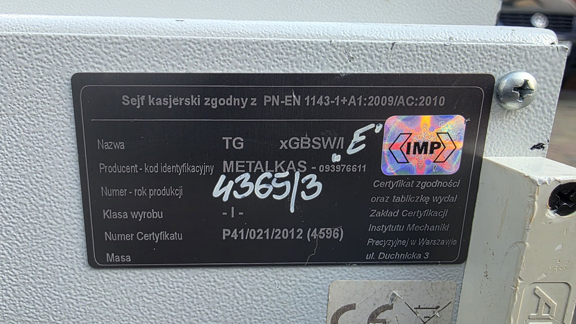 Sejf Metalkas TG xGBSW/I